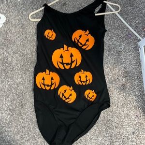 AM halloween pumpkin gym leotard